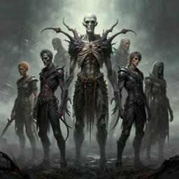 character and lovecraftian creature designs, kim jung gi, Greg Rutkowski, Darek Zabrocki, Karlkka, Jayison Devadas, Phuoc Quan, trending on Artstation, 8K, ultra wide angle, pincushion lens effect