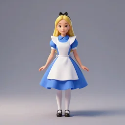 alice in wonderland, studio photography background, photo, 3 d render