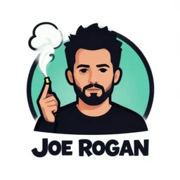 joe rogan smoking dmt, digital art, iconic icon, 2 d vector logo, cartoon, t - shirt design