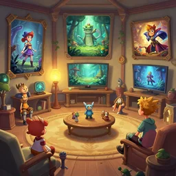 photo cartoon illustration comic manga painting of main room environement : 6 fantasy environement, digital painting, volumetric lighting by feng zhu, 3 d alejandro alvarez alena aenami artworks in 4 k beeple, by thomas kinkade hearstone league of legends dofus overwatch
