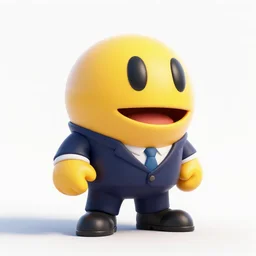 Pac-Man from Super Smash Bros Ultimate wearing a suit, octane render, 3d render, trending on artstation, artstation