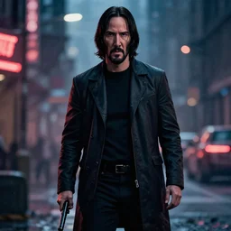 a still of John Wick in Blade Runner 2049, 4k