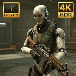 2B nier automata in Half life 2, 4k screenshot of Half life 2 gameplay, 8k hdr showcase