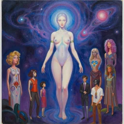 a beautiful painting of a feminine cosmic dmt entity of the upper planes by daniela uhlig and artgerm and wlop and loish and alex grey and wlop and wes anderson and spike jonze, trending on artstation