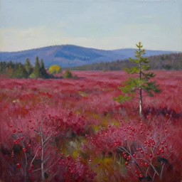 up in pocahontas, in the cranberry glades, west virginian appalachian artwork, oil on canvas