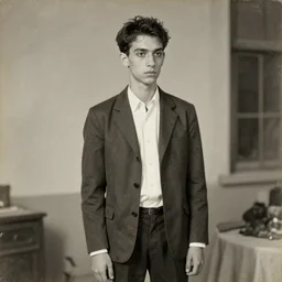 slenderman, realistic, old photograph