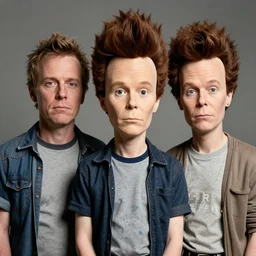 beavis and butthead as real people, portrait, high detail, realistic,