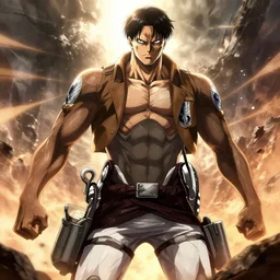 Jerma985 as the colossal titan, attack on titan covert art, jerma