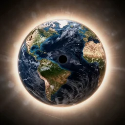 black hole destroying earth, cinematic, backlit, 8k, ultra detailed