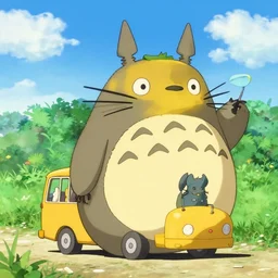 totoro yellow cat bus