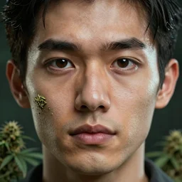 portrait cannabis hemp, marijuana!, weed skin, big eyes, realistic shaded perfect face, cinematic volumentric lighting, jim cheung, david marquez, mike deodato jr, ilya kuvshinov, makoto shinka, behance hd by jesper ejsing, by rhads, hyper detailed, octane render, concept art, artstation