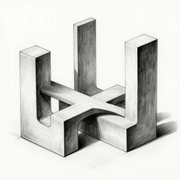 a impossible shaped drawn by MC Escher, 4k