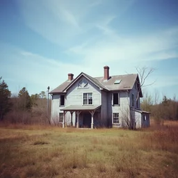 ( ( ( ( abandoned ) ) ) ) house