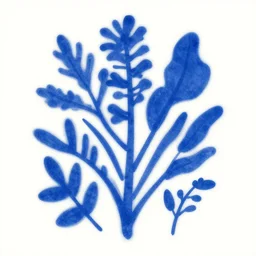 cutout poster a botanical illustration, pinterest, blue and white, matisse