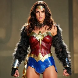 Gal Gadot as a beautiful Chimpanzee dressed as Wonder Woman. Hyperreal, Trending on Artstation photography in the style of Mario Testino