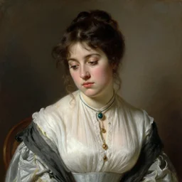 portrait of a melancholic lady, by henri riviere