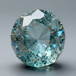 symmetrical fractured transparent tourmaline, render, realistic, cgi, cinematic