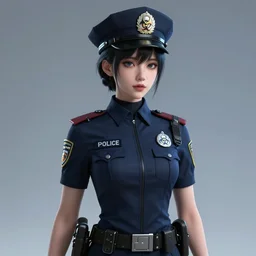 biohazard portrait of a beautiful filipina girl, futuristic hong kong police uniform girl anime digital art, au naturel, hyper detailed, digital art, trending in artstation, cinematic lighting, studio quality, smooth render, unreal engine 5 rendered, octane rendered, art style by klimt and nixeu and ian sprigger and wlop and krenz cushart