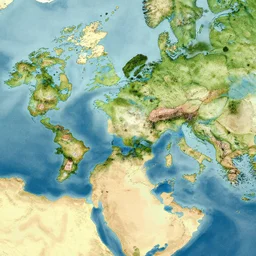 map of a fictional world, highly detailed