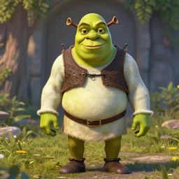 shrek hyper realistic octane render