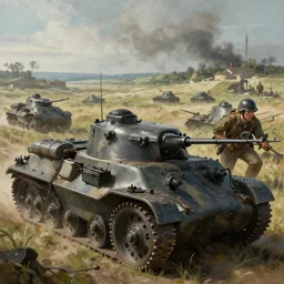 war field of wwii, detailed, 8 k, trending on artstation, smooth, sharp focus artwork by mark arian, artgerm, mark keathley, greg rutkowski and alphonse mucha
