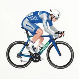 olympic cycling by otl aicher, screen printed. silver, blue, green, black. on white paper.