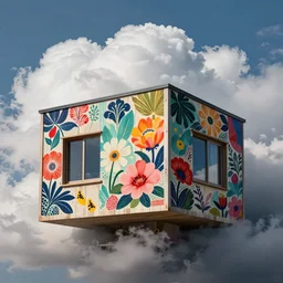 house by toyo ito, white sea cloud, summer morning, very coherent and colorful high contrast, art by! gediminas pranckevicius! geof darrow, pastel color, volumetric lighting, cinematic, floralpunk screen printing woodblock, dark shadows, hard lighting, stippling art