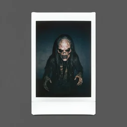 cursed ominous polaroid photo of creepy monster entity creature in the style of trevor henderson, gantz, waiting weirdly inside toronto apartment elevator. deep aesthetics of weirdcore, octane render