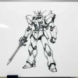 a whiteboard sketch of metal gear, marker pen, single line, black on white