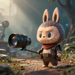 a videogame still of lil bub in Gears of War, 40mm lens, shallow depth of field, split lighting