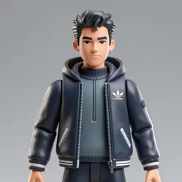 accurate detailed pvc action figure fashion god by james jean futuristic, concept art, character only, detailed art, adidas streetwear, figurine!!!, studio lighting, grey background, no shadow, trending on artstation, 4 k, sharp, highly - detailed, focus on face!!!