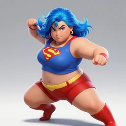 thick chubby filipina superhero, electric - blue hair, action pose, dynamic colors, ilya kuvshinov, kyoani, artgerm, krenz cushart, hiroaki samura, yoshinari yoh, james jean, katsuhiro otomo, erik jones, cel shaded, anime poster
