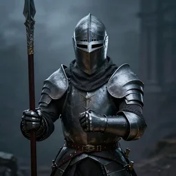 portrait of a knight fighting against his inner darkness, high fantasy, details