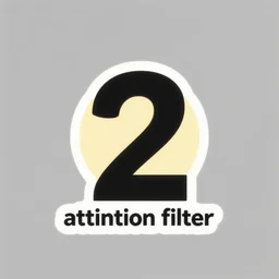 attention filter, minimalist logo without text, simple by victo ngai, kilian eng and jake parker, 2 colors, limited palette, sticker art, vector art, award winning, minimalism, logopond