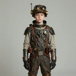 (((((portrait of boy dressed as steampunk astronaut costume . muted colors.))))) by Jean-Baptiste Monge !!!!!!!!!!!!!!!!!!!!!!!!!!!