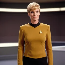 janice lester as captain kirk, star trek