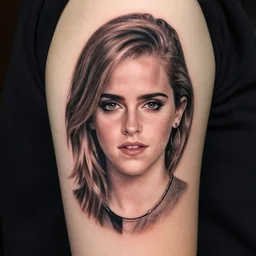 emma watson, dope tattoo, hyperrealistic
