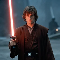 Robert Paterson as a Jedi in the movie Star Wars a new hope movie scene film grain