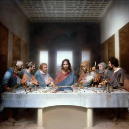 yhe last supper but with goths as disciples