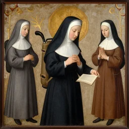 jet pack nuns in medieval religious art