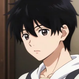 anime boy, black hair