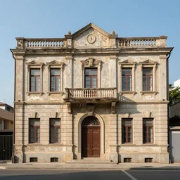 old building, sunny day, photorealistic