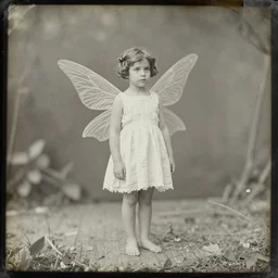 early 1 9 0 0 s photograph of a little fairy, daguerrotype,