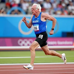 bernie sanders running at the 1 9 3 6 olympics, high quality, high resolution