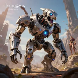 clamberjaw machine mecanical creature robot of horizon forbidden west horizon zero dawn bioluminiscence global illumination ray tracing hdr fanart arstation by ian pesty and alena aenami artworks in 4 k