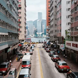 streets of hong kong, river flowing through streets