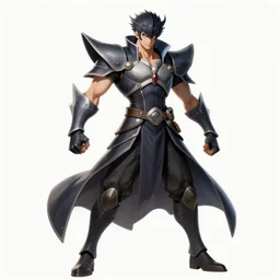 highly detailed character design of an antagonist from a light novel, an epic character design, defensive pose