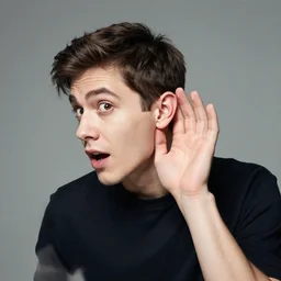 weird guy with giant ear trying to listen in on your conversation, 4 k