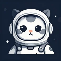 digital art vector cat with space helmet scifi!!! detailed wallpaper trending on artstation