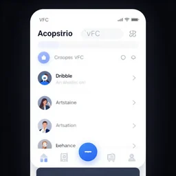 the user interface of an app that allows groups to easily access vcf files for contact sharing, trending on dribbble, artstation, behance. made in figma, ux, graphic design, user experience design, cuberto, ios